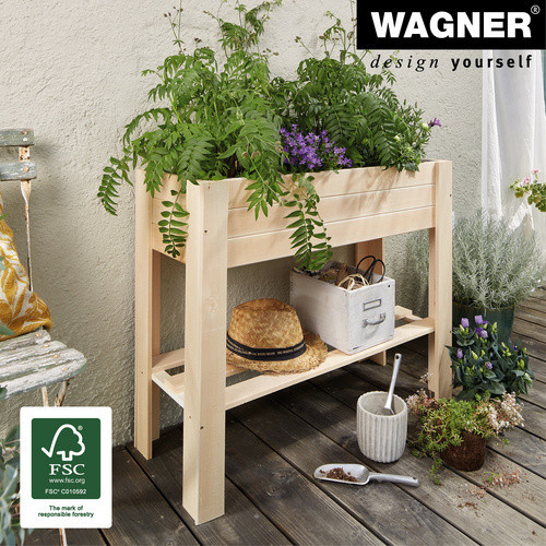 Wagner SYSTEM Holz-Hochbeet Green Box Light aus Pappel in Natur und Beige, B/T/H: 83 x 35 x 70 cm - Bild 2