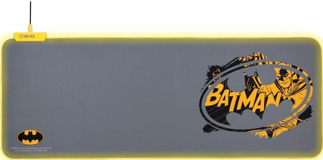 FR-TEC Gaming-Mauspad BATPCMPAD in Schwarz, Grau und Gelb - Bild 1