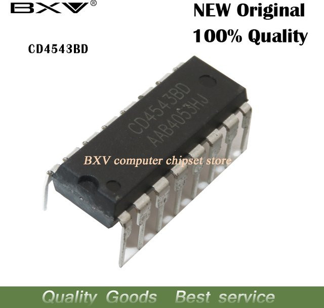 10 Stück CD4543BE DIP16 integrierter Schaltkreis BXV Schwarz - Bild 1