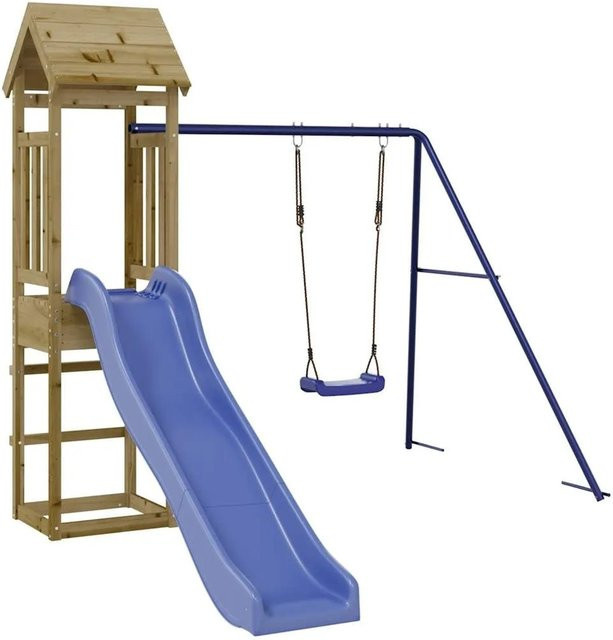 vidaXL Spielturm aus imprägniertem Kiefernholz in Blau - Bild 1