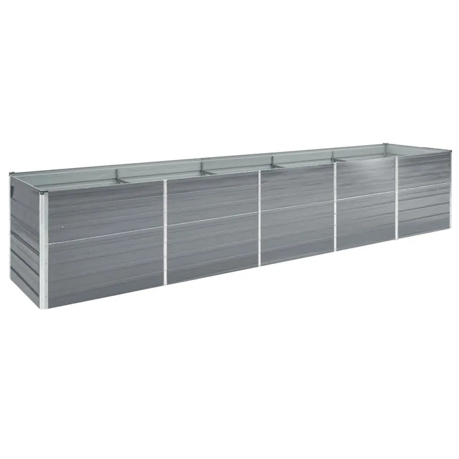 DELUKE Hochbeet OSKAR aus verzinktem Stahl in Grau, B/T/H: 400 x 80 x 45 cm - Bild 2