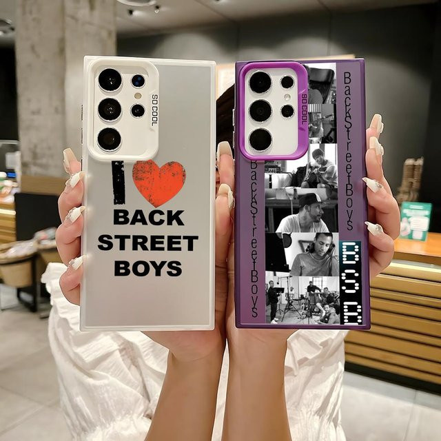 B-Backstreet B-Boys BSB Silikon Handyhülle für Samsung Galaxy S25 Edge S24 S23 S22 S21 S20 Ultra in Silber - Bild 1