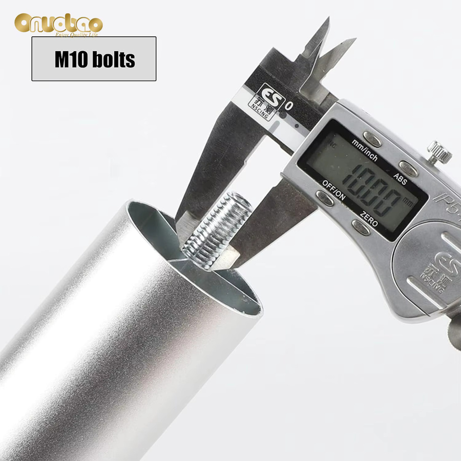 Onuobao 4er-Set verstellbare Möbelbeine aus Aluminiumlegierung mit M10-Schraube für Sofa und Tisch in Silber und Schwarz - Bild 2