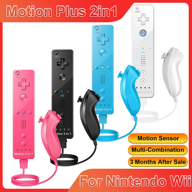 Nintendo Controller-Set für Wii und Wii U mit kabelloser Fernbedienung, Gamepad und Silikonhülle in Pink - Bild 1