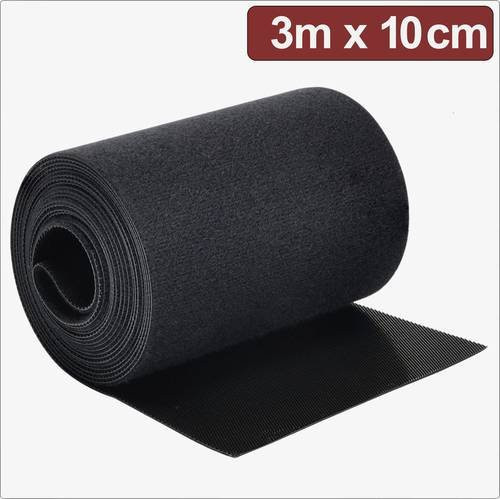 Quadrios 24CA312 Klettband zum Bündeln mit Haft- und Flauschteil, Schwarz, Länge: 3 m, Breite: 10 cm - Bild 1