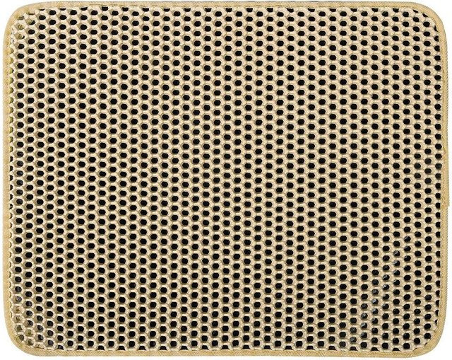 TrendVibeCN Doppellagige EVA-Katzenstreumatte in Beige, B/T/H: 30 x 30 x 30 cm - Bild 1