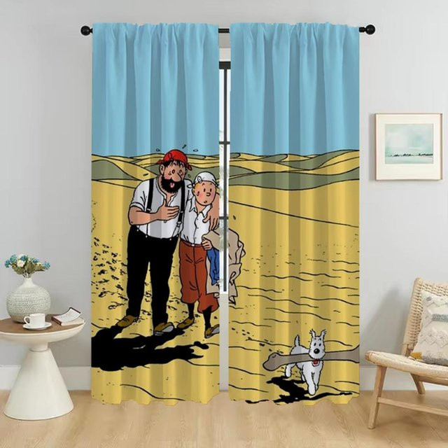 Tin-tines Moskitonetz-Vorhang Set, 2 Stück, Blau, Semi-transparent, Breite: 50 cm, Höhe: 70 cm - Bild 1