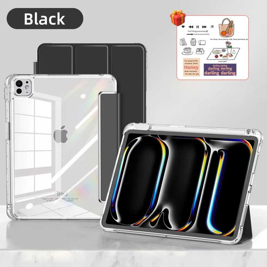 Stoßfeste HD-Klar-Acryl-Hülle für Apple iPad Pro, Air und Mini in Transparent oder Pink - Bild 2