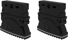 MUNK nivello Innenschuh 2er-Set aus Kunststoff in Schwarz, B: 8,5 cm, T: 2,5 cm - Bild 1