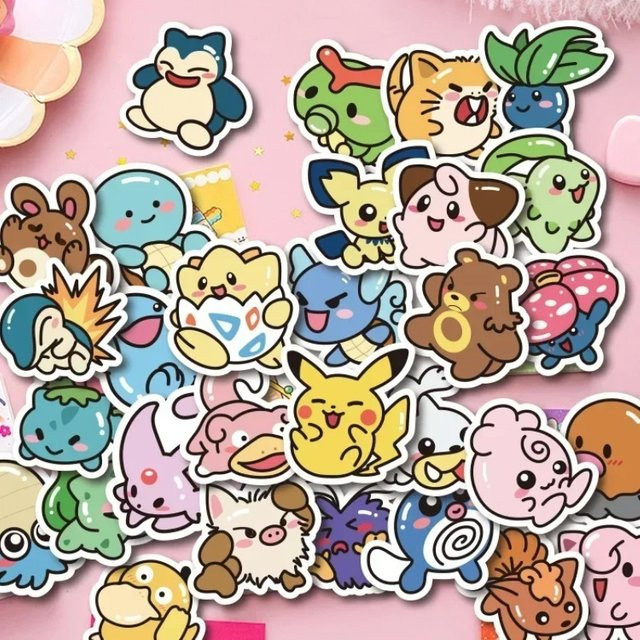 Bandai Pokémon Aufkleber, 50-teiliges Set, Bunt / Mehrfarbig - Bild 1