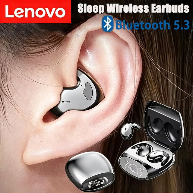 Lenovo Kabellose TWS Sport-Bluetooth-Kopfhörer in Beige mit Geräuschunterdrückung und Schmerzfreiem Sleep-in-Ear Design - Bild 1