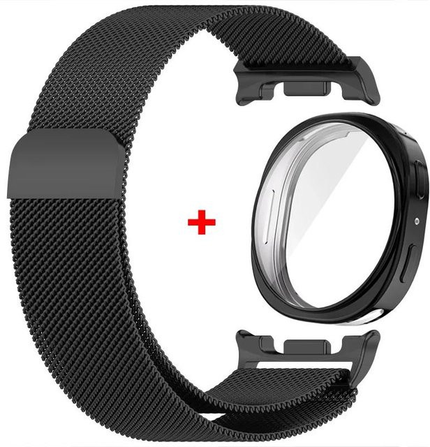 TINUORA Uhrenarmband Edelstahl, Milanaise, Silber, Unisex - Bild 1