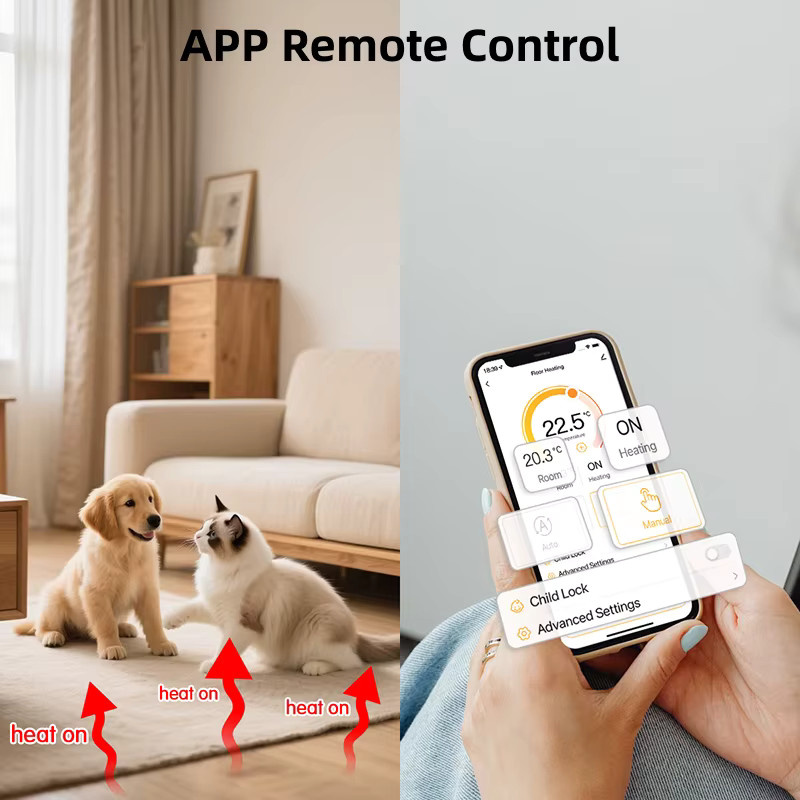 EZAIOT Tuya Smart Home Thermostat für elektrische Bodenheizung und Gasheizung, WiFi Temperaturregler mit App-Steuerung, kompatibel mit Google und Alexa, Weiß - Bild 4