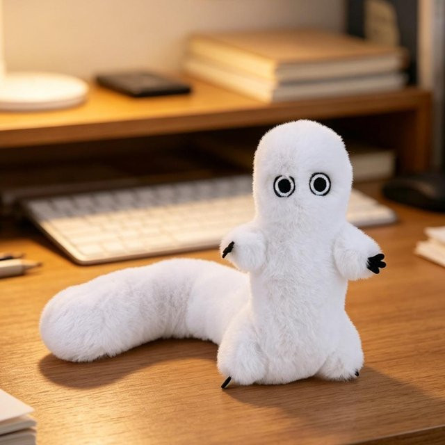 Hexenhut Atelier Fudeworm Plüschtier, Flauschige Formbare Niedliche Kuscheltiere, ab 3 Jahren - Bild 1