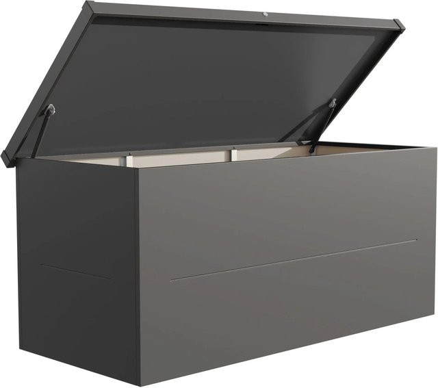 Telluria Gartenbox Nevio 180 aus verzinktem Stahl in Anthrazit und Silber, B/T/H: 185 x 85 x 85 cm - Bild 1