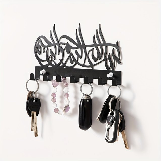 CIFBUY Edelstahl-Wandhaken in Schwarz zur Wandmontage für Handtücher und Hüte - Bild 1