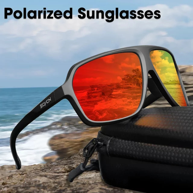 SCVCN Sonnenbrille, polarisiert, Vollrand, Kunststoff - Bild 1