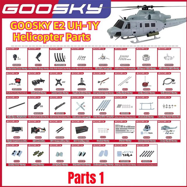 GOOSKY E2 GPS UH-1Y RC Hubschrauber Teile, Zubehör, Metall - Bild 1