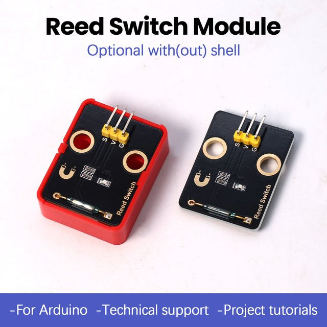 Keyestudio Reed-Schalter-Sensormodul Magnetron-Modul für Arduino und DIY-Projekte kompatibel mit Lego-Blöcken - Bild 1