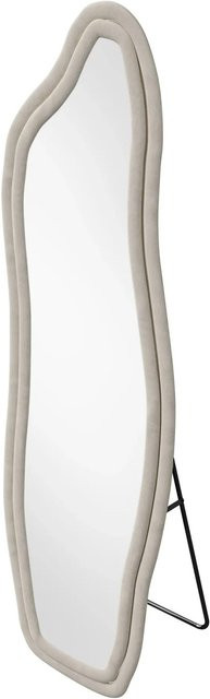 PXloue Ganzkörperspiegel in Weiß mit unregelmäßiger, geschwungener Form als Standspiegel, Höhe: 160 cm, Breite: 50 cm - Bild 1