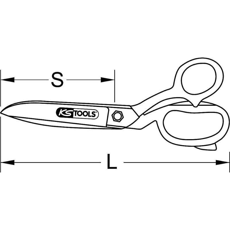 KS Tools Universalschere aus Edelstahl in Schwarz, Länge: 20 cm - Bild 3
