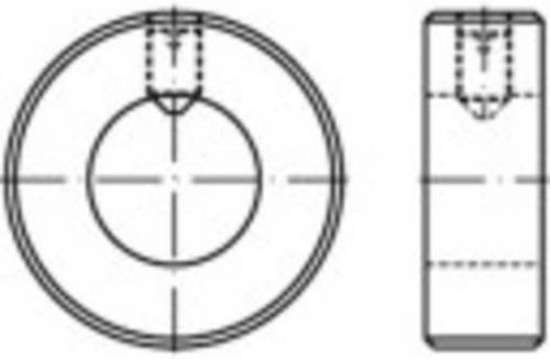 TOOLCRAFT Stellringe M8 DIN 705 aus Stahl galvanisch verzinkt, Farbe: Silber, Außen-Durchmesser: 45 mm, 10 Stück - Bild 1