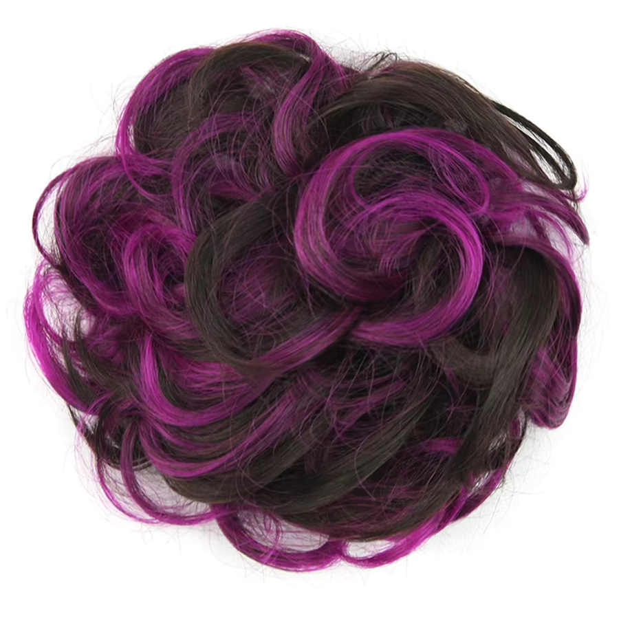 SOLOOWIGS Chignon-Stirnband, Burgunderrot, Synthetisch - Bild 2