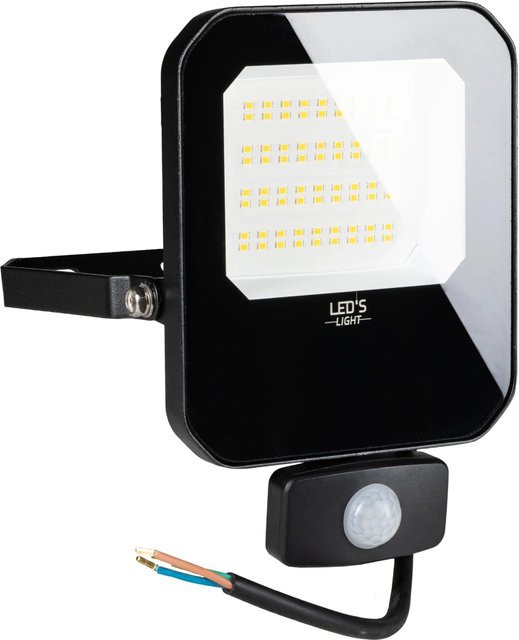 LED's,ight LED Wandstrahler Schwarz mit Bewegungssensor, 30W, 4200lm, 4000K, IP65, IK05 - Bild 1