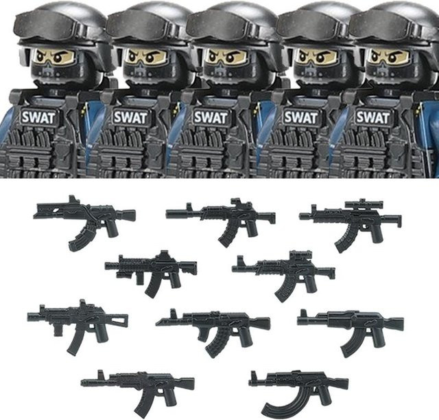 Yiran toy Militärfiguren Riot Police Soldat, Bausteine, Polizei, Schwarz - Bild 1