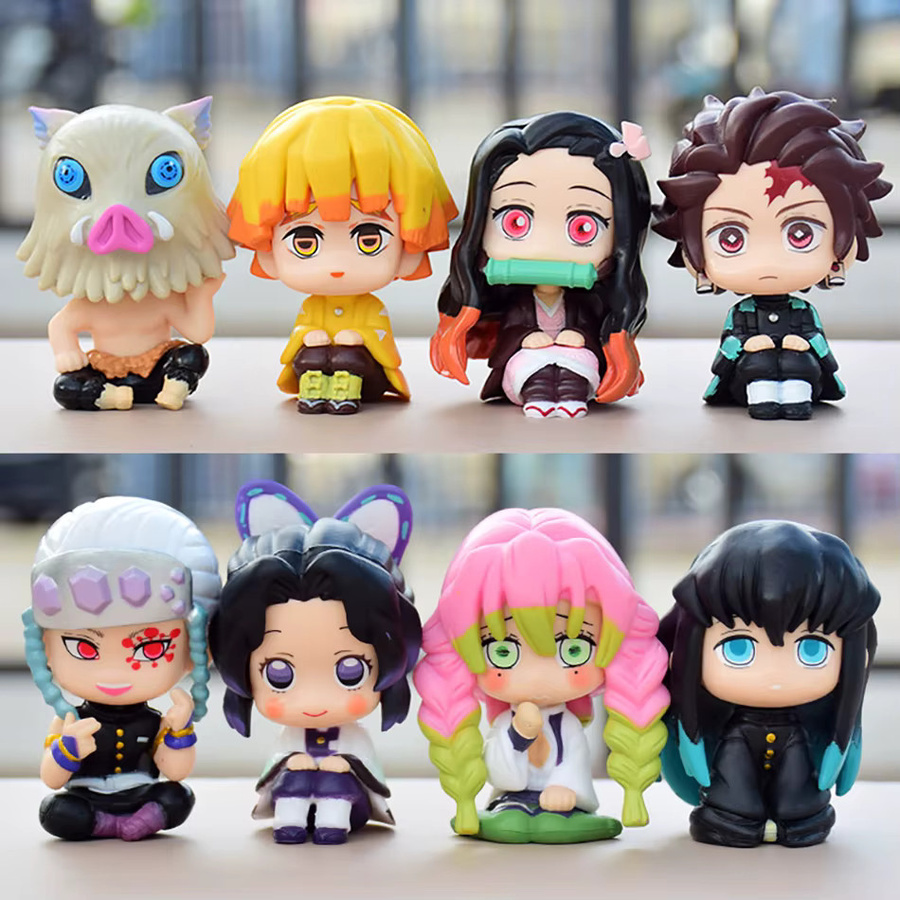 Bandai Demon Slayer Kimetsu no Yaiba Figuren, 8-teiliges Set - Bild 3