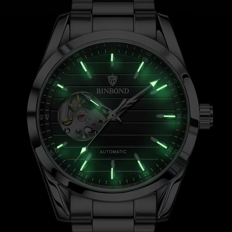 BINBOND Armbanduhr, Automatik, Edelstahl, Weiß, Herren - Bild 2