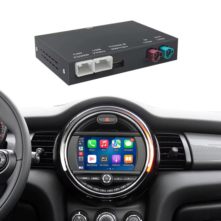 AUTOABC Kabelloses CarPlay Interface für BMW Mini Cooper One Hatch Clubman F55 F56 F54 F57 NBT System mit Android Auto und Mirror Link in Schwarz - Bild 7