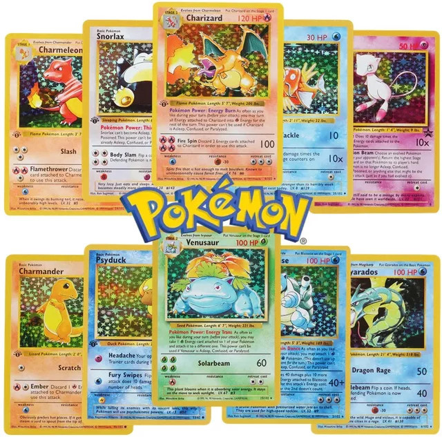 Bandai Pokémon Sammelkarte, Charizard Pikachu Mewtwo Blastoise, 151-teiliges Set, englische Version - Bild 1
