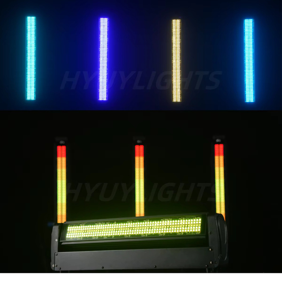HYULIGHTS 200W LED Moving Head DJ Bühneneffektlicht mit 2-Seiten-Beam-Vorhang- und Stroboskop-Funktion, 360 Grad drehbar, Multicolour, Schwarz - Bild 3