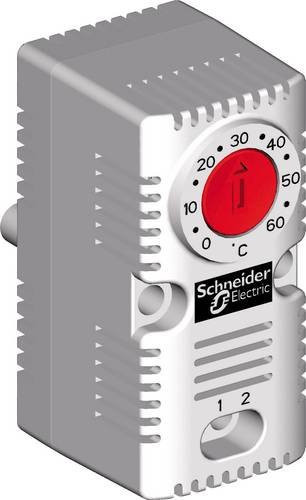 Schneider Electric Schaltschrank-Thermostat NSYCCOTHCF, 250V, 1 Öffner, grau, L x B x H: 44 x 33 x 68 mm - Bild 1