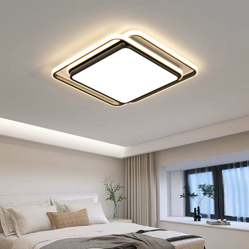 Moderne LED Deckenleuchte TRAZOS in Gold/Messing, quadratisch, warmweißes Licht - Bild 2