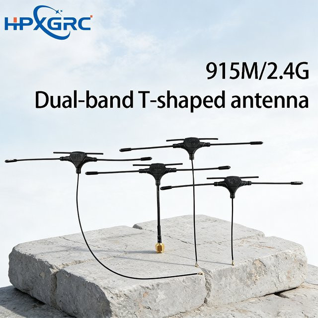 HawkSpeed HPXGRC 915M/2,4G Dual-Band T Antenne ELRS für DIY RC FPV Quadcopter Freestyle Drone, Schwarz, Längen: 70 mm, 110 mm, 210 mm - Bild 1
