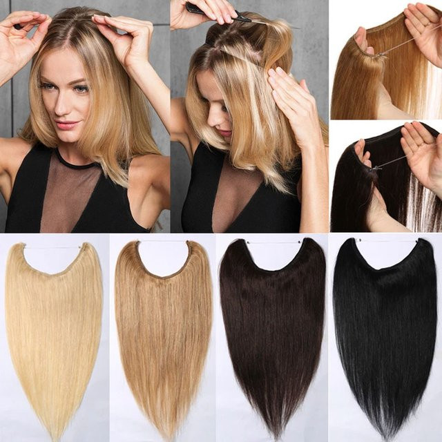 Rich Choices Wire-in-Haarverlängerungen, 100 % Echthaar, Damen - Bild 1