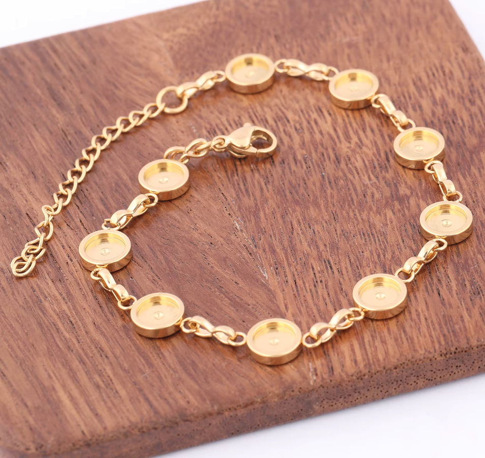 onwear Armband-Rohlinge Edelstahl, vergoldet, Gold, Unisex - Bild 2