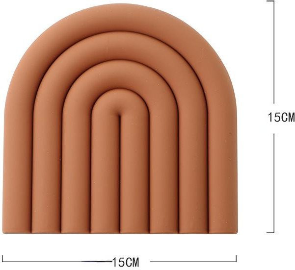 Multifunktionales Silikon-Tischset von SEEQS als hitzebeständiger Untersetzer und Topflappen in Orange - Bild 1