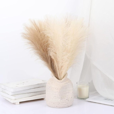 10 Stück künstliches Pampa Gras Uflower in Beige als Boho Bouquet für Hochzeiten und Dekorationen