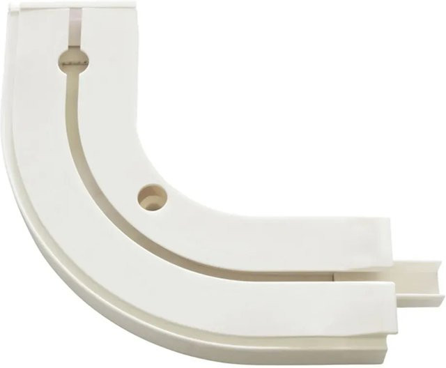 Gardinia Rundbogen 1-läufig GE1 mit Endstücken Weiß, 2er Pack, B/T: 13,5 x 13,5 cm - Bild 1