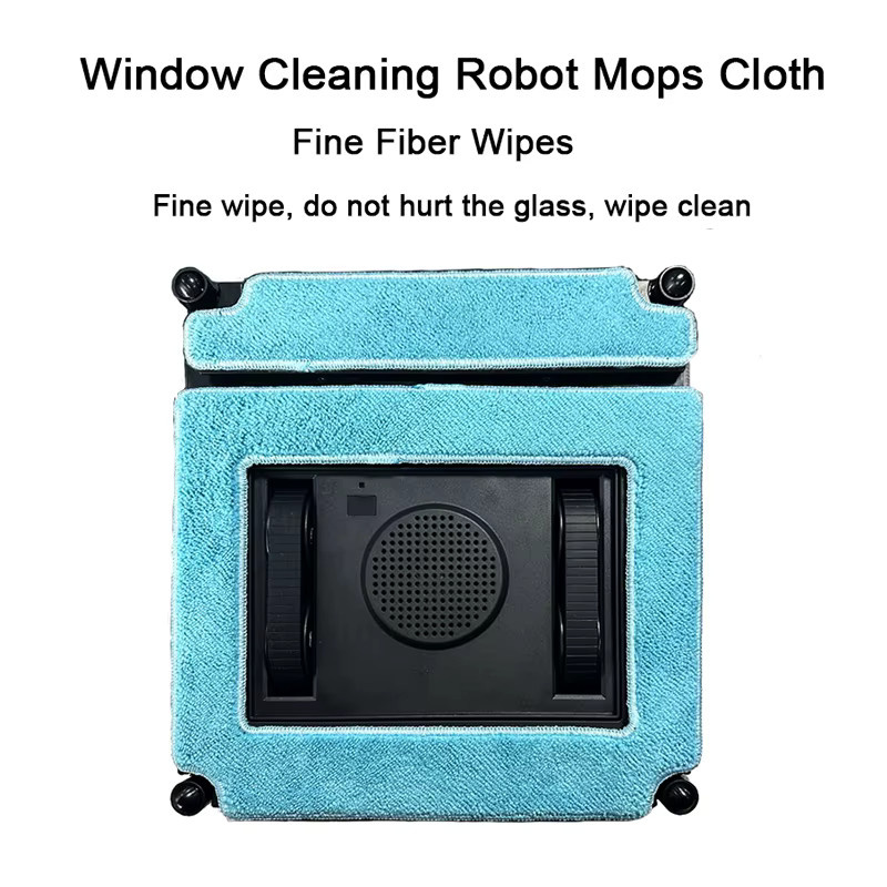 Purerobo Wischtuch Clean Mop Ersatzteil für quadratischen Fensterputzroboter W-V1S, waschbar - Bild 2