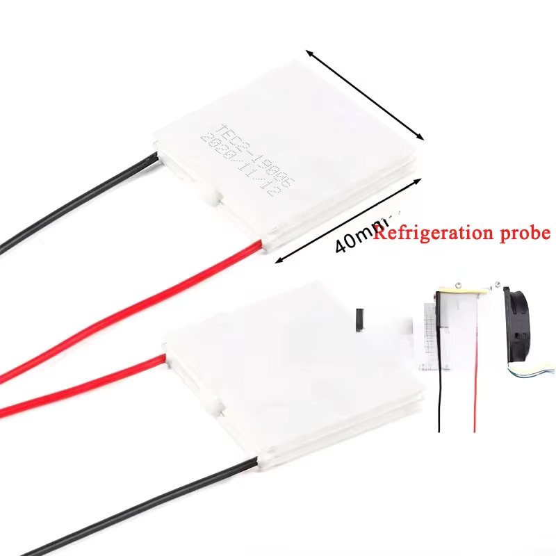 TEC2 19006 Thermoelektrischer Peltier-Kühler mit Doppelschicht-Halbleiter für DIY-Projekte, 12 V 6A, Grün/Weiß, 40 x 40 mm - Bild 1