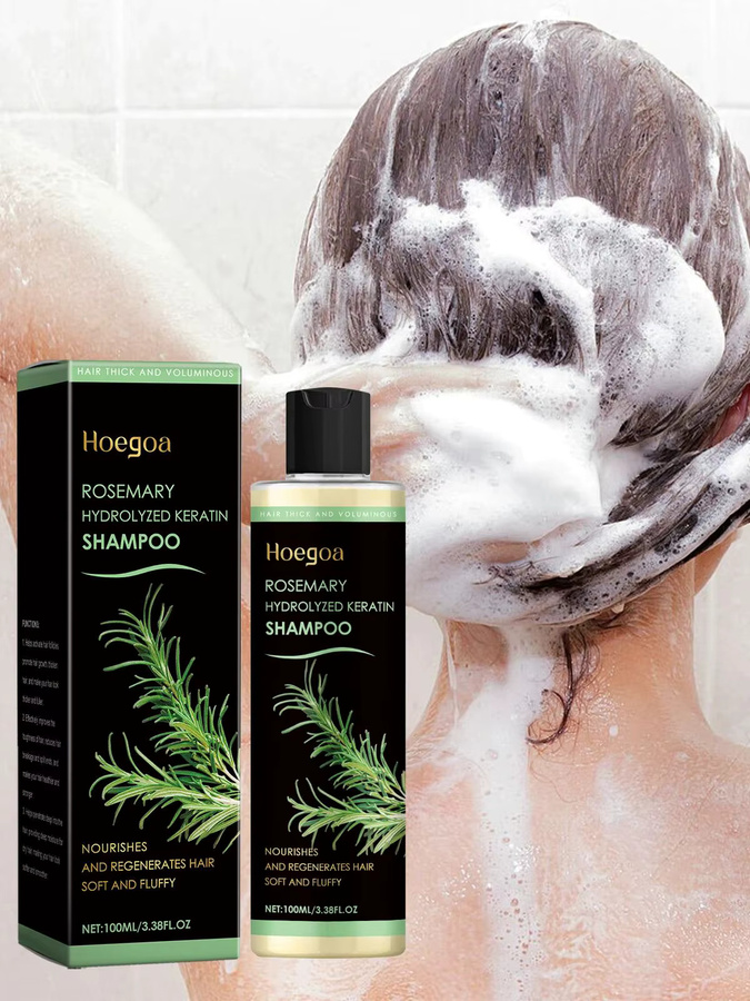 HOEGOA Shampoo Rosmarin, Hydrolysiertes Keratin, für strapaziertes Haar - Bild 7