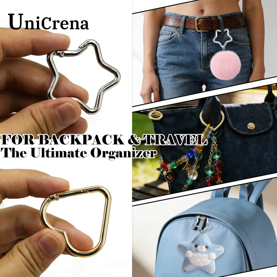 Unicrena Herzkarabiner, Silber, 4 Stück - Bild 4