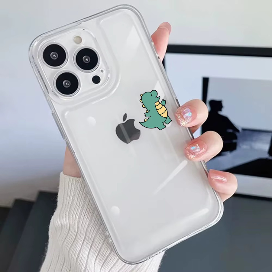 Stoßfeste und rutschfeste iPhone Schutzhülle mit Dinosaurier-Motiv von jamular in Transparent - Bild 2