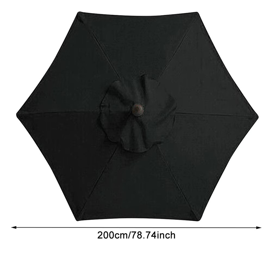 Alloet Ersatzüberdachung für 6-Knochen-Regenschirme, roter Sonnenschirm mit UV-Schutz, Durchmesser: 200 cm - Bild 3