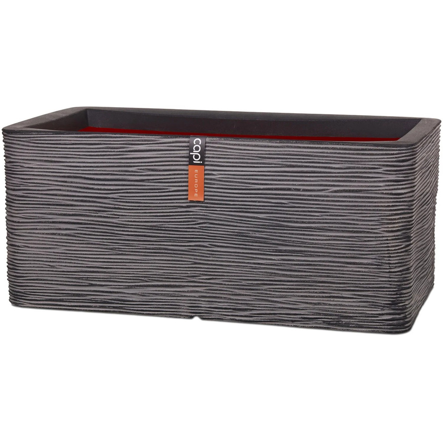 Capi Pflanzkasten Nature Rib rechteckig Riffel Anthrazit B/T/H: 73 x 39 x 32 cm - Bild 2