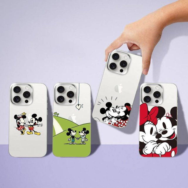 Mesuca Mickey Minnie Handyhülle für iPhone 17 16 15 14 13 12 11 Pro Max Plus Transparent - Bild 1